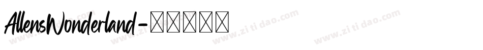 AllensWonderland字体转换