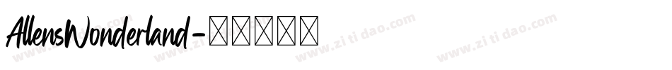 AllensWonderland字体转换