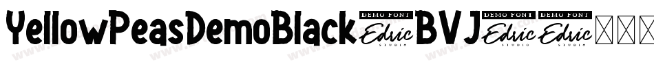 YellowPeasDemoBlack-BVJ5字体转换