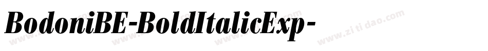 BodoniBE-BoldItalicExp字体转换