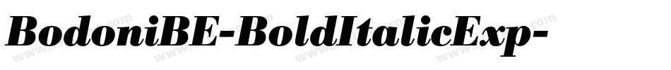 BodoniBE-BoldItalicExp字体转换