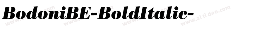 BodoniBE-BoldItalic字体转换