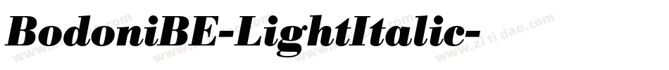 BodoniBE-LightItalic字体转换