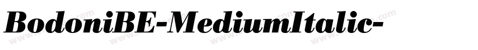 BodoniBE-MediumItalic字体转换