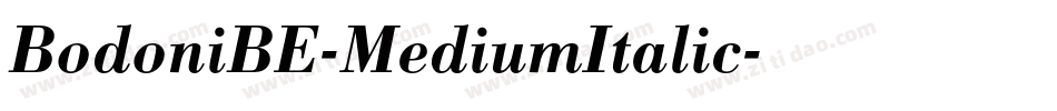 BodoniBE-MediumItalic字体转换