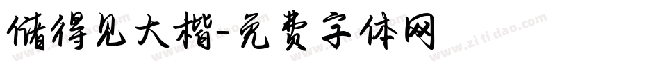 储得见大楷字体转换