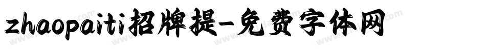 zhaopaiti招牌提字体转换