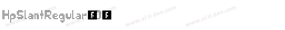 HpSlantRegular-wO42字体转换