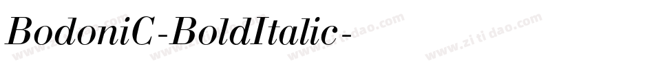 BodoniC-BoldItalic字体转换