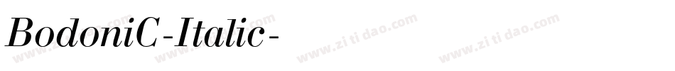 BodoniC-Italic字体转换