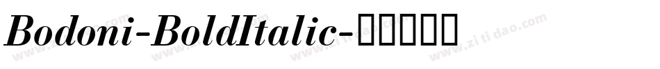 Bodoni-BoldItalic字体转换