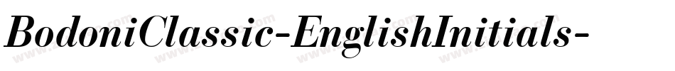 BodoniClassic-EnglishInitials字体转换