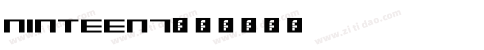 NINTEEN7字体转换