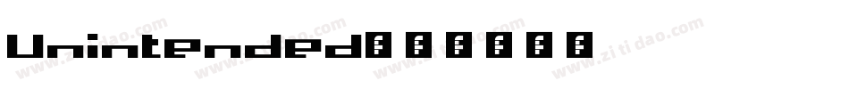 Unintended字体转换