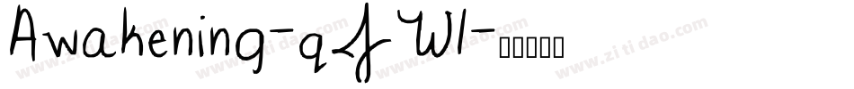 Awakening-qJW1字体转换