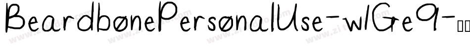 BeardbonePersonalUse-w1Ge9字体转换
