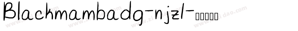 Blackmambadg-njz1字体转换