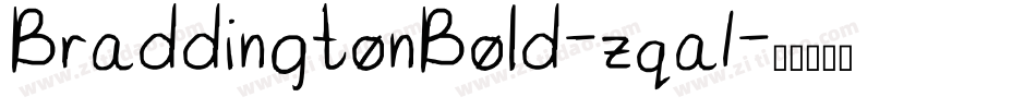 BraddingtonBold-zqa1字体转换