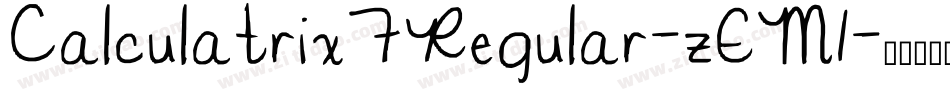 Calculatrix7Regular-zEM1字体转换