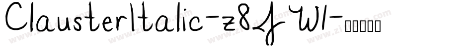 ClausterItalic-z8JW1字体转换