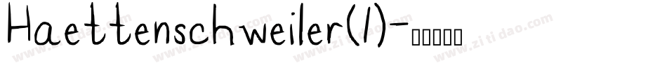 Haettenschweiler(1)字体转换
