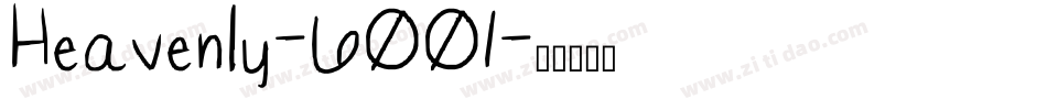 Heavenly-6OO1字体转换