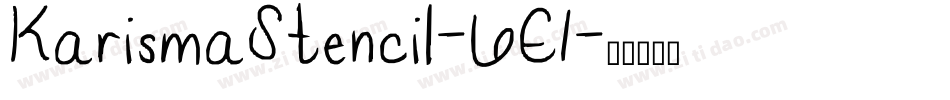 KarismaStencil-6E1字体转换