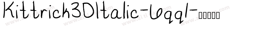 Kittrick3DItalic-6qq1字体转换