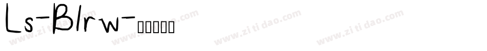 Ls-B1rw字体转换