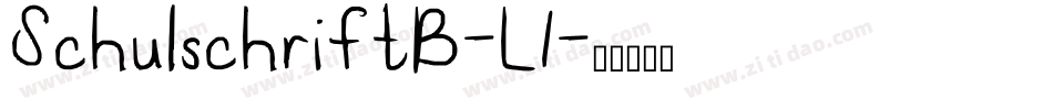 SchulschriftB-L1字体转换