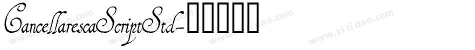 CancellarescaScriptStd字体转换