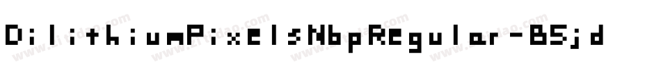 DilithiumPixelsNbpRegular-B5jd字体转换