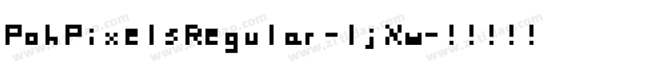 PohPixelsRegular-ljXw字体转换