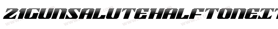 21GunSaluteHalftoneItalic-RWLA字体转换