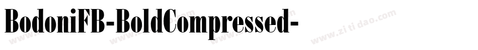 BodoniFB-BoldCompressed字体转换