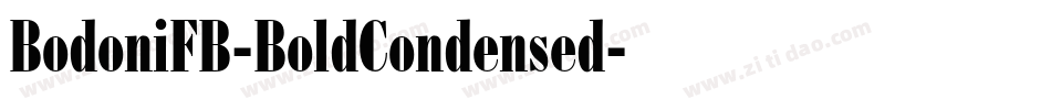 BodoniFB-BoldCondensed字体转换