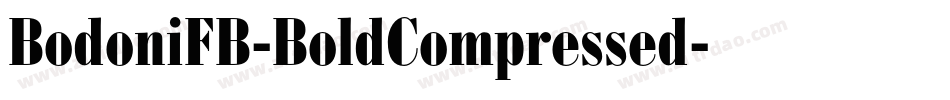 BodoniFB-BoldCompressed字体转换