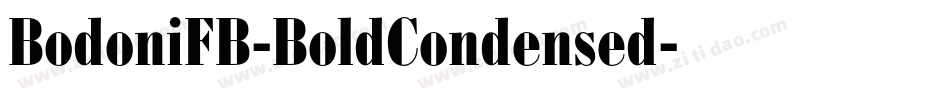 BodoniFB-BoldCondensed字体转换