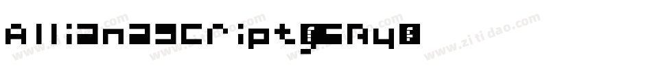 Allianascript-j6By字体转换