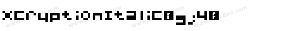 XCryptionItalic-7gj4字体转换