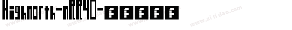 Highnorth-nRR40字体转换
