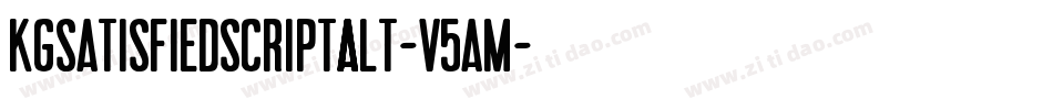 KgSatisfiedScriptAlt-v5aM字体转换