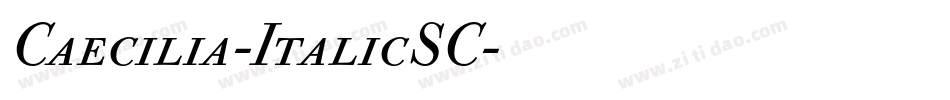 Caecilia-ItalicSC字体转换