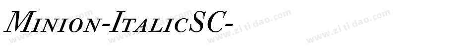 Minion-ItalicSC字体转换