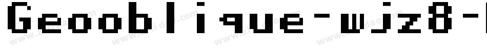 Geooblique-wjz8字体转换
