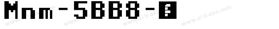 Mnm-5BB8字体转换