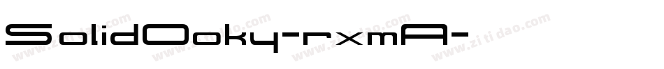 SolidOoky-rxmA字体转换