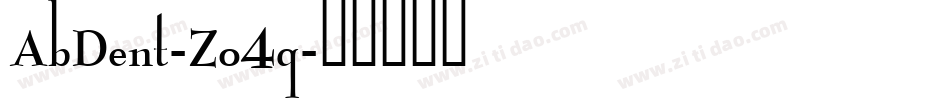 AbDent-Zo4q字体转换