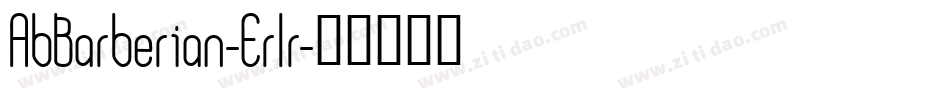 AbBarberian-Erlr字体转换