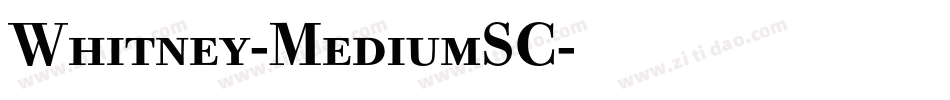 Whitney-MediumSC字体转换